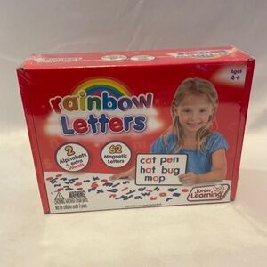 New- Rainbow Magnetic Letters, Educational 62 Pieces